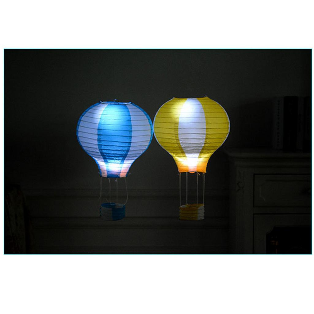 Maxbell Maxbell 12" Hot Air Balloon Paper Lantern Birthday Party Wedding Decor Orange+ White
