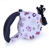 Maxbell Maxbell Pet Dog Automatic Lead Leash Retractable Walking Lead 5M Butterfly