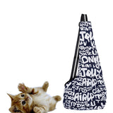 Maxbell Maxbell Pet Dog Puppy Sling Single-Shoulder Bag Carrier Holder Tote Blue Letter M