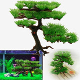 Maxbell Maxbell Aquarium Ornaments Artificial Fake Plant Plastic Pine Tree for Rockery Fish Tank Decor