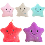 Colorful LED Luminous Star Sparkle Plush Pillow Cushion Kid Toy Gift Purple