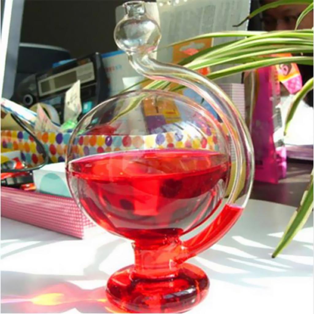 Creative Glass Weather Forecast Predictor Bottle Barometer & Blue Pigment