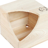 Maxbell Maxbell Small Pet Animal Natural Wooden Bed House for Hamster Mouse Gerbil Square