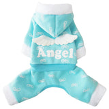 Maxbell Maxbell Pet Dog Cat Puppy Clothes Angel Hoodie Jumpsuit Coat Jacket Apparel Blue L