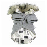 Maxbell Maxbell Pet Dog Cat Winter Thick Warm Woollen Coat Jacket Clothes Apparel Gray S