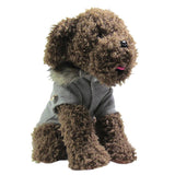 Maxbell Maxbell Pet Dog Cat Winter Thick Warm Woollen Coat Jacket Clothes Apparel Gray L
