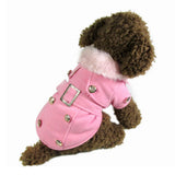 Maxbell Maxbell Pet Dog Cat Winter Thick Warm Woollen Coat Jacket Clothes Apparel Pink L
