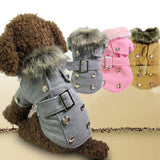 Maxbell Maxbell Pet Dog Cat Winter Thick Warm Woollen Coat Jacket Clothes Apparel Pink L