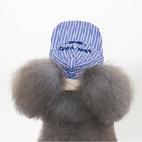 Maxbell Maxbell Small Fresh Blue Striped Baseball Cap for Pet Dog Outdoor Accessories L
