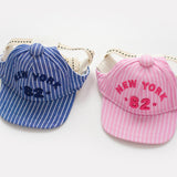 Maxbell Maxbell Small Fresh Blue Striped Baseball Cap for Pet Dog Outdoor Accessories L