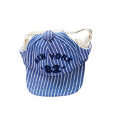 Maxbell Maxbell Small Fresh Blue Striped Baseball Cap for Pet Dog Outdoor Accessories L