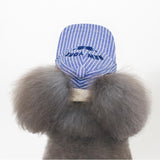 Maxbell Maxbell Small Fresh Blue Striped Baseball Cap for Pet Dog Outdoor Accessories L