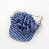 Maxbell Maxbell Small Fresh Blue Striped Baseball Cap for Pet Dog Outdoor Accessories L