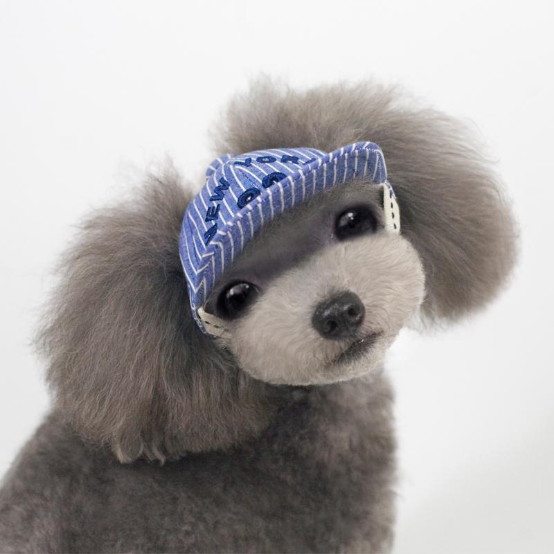 Maxbell Maxbell Small Fresh Blue Striped Baseball Cap for Pet Dog Outdoor Accessories L