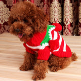 Maxbell Maxbell Pet Cat Dog Christmas Clothes Knitted Sweater Coat Hoodie Apparel Red XS