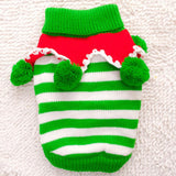 Maxbell Maxbell Pet Cat Dog Christmas Clothes Knitted Sweater Coat Hoodie Apparel Green XXS
