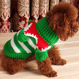 Maxbell Maxbell Pet Cat Dog Christmas Clothes Knitted Sweater Coat Hoodie Apparel Green S