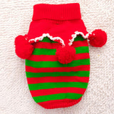 Maxbell Maxbell Pet Cat Dog Christmas Clothes Knitted Sweater Hoodie Apparel Red Green XS