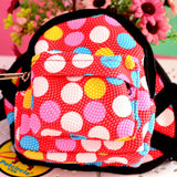 Maxbell Maxbell Pet Dog Puppy Outdoor Travel BackPack Dot Bag Carrier w/ Harness Red M