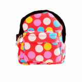 Maxbell Maxbell Pet Dog Puppy Outdoor Travel BackPack Dot Bag Carrier w/ Harness Red M