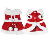 Maxbell Maxbell Pet Dog Christmas Santa Claus Model Dress Polyester Coat Cloth Puppy Vest S