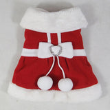 Maxbell Maxbell Pet Dog Christmas Santa Claus Model Dress Polyester Coat Cloth Puppy Vest S