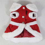 Maxbell Maxbell Pet Dog Christmas Santa Claus Model Dress Polyester Coat Cloth Puppy Vest M