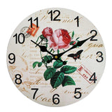 Vintage Wall Clock Rustic Shabby Chic Home Kitchen Wooden 30cm Decor #20