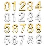 Silver Plastic Self-Adhesive House Hotel Door Number  Sticky Numeric Digit 0