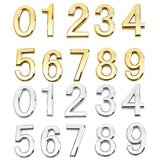 Silver Plastic Self-Adhesive House Hotel Door Number  Sticky Numeric Digit 0