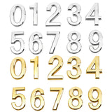 Silver Plastic Self-Adhesive House Hotel Door Number  Sticky Numeric Digit 0