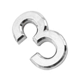 Silver Plastic Self-Adhesive House Hotel Door Number  Sticky Numeric Digit 3