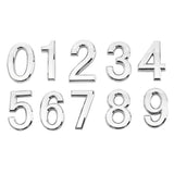 Silver Plastic Self-Adhesive House Hotel Door Number  Sticky Numeric Digit 3