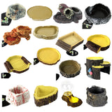 Maxbell Maxbell Reptile Feeding Bowl Food Water Resin Dish Pet Vivarium Tortoise Gecko #1