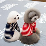 Maxbell Maxbell Pet Clothes Dog Cat Classic Stripe T-shirt Sweater Pet Autumn Apparel ReXXL