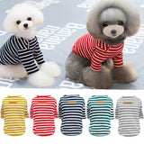 Maxbell Maxbell Pet Clothes Dog Cat Classic Stripe T-shirt Sweater Pet Autumn Apparel Gre S