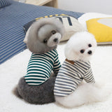 Maxbell Maxbell Pet Clothes Dog Cat Classic Stripe T-shirt Sweater Pet Autumn Apparel GreXL