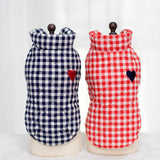 Maxbell Maxbell Pet Dog Peach Hearts Embroidery Vest Cotton Clothes Puppy Apparel Red L