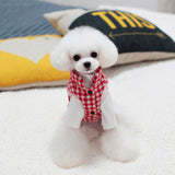 Maxbell Maxbell Pet Dog Peach Hearts Embroidery Vest Cotton Clothes Puppy Apparel Red L