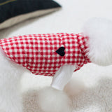 Maxbell Maxbell Pet Dog Peach Hearts Embroidery Vest Cotton Clothes Puppy Apparel Red L