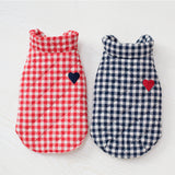 Maxbell Maxbell Pet Dog Peach Hearts Embroidery Vest Cotton Clothes Puppy Apparel Red L