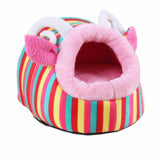 Maxbell Maxbell Soft Pet Kennel Cute Stripe Sheep Warm Bed House Small Dog Cat Puppy House M