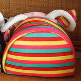 Maxbell Maxbell Soft Pet Kennel Cute Stripe Sheep Warm Bed House Small Dog Cat Puppy House M
