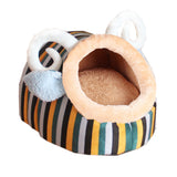 Maxbell Maxbell Soft Pet Kennel Stripe Sheep Warm Bed House Small Dog Cat Puppy House S