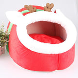 Maxbell Maxbell Soft Pet Kennel Cute Reindeer Warm Bed House Small Dog Cat Puppy House L