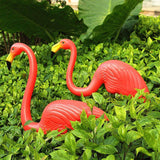 Maxbell 4Pcs Red Looking Plastic Flamingo Yard Garden Lawn Art Ornaments Decorations