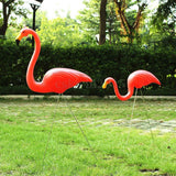 Maxbell 4Pcs Red Looking Plastic Flamingo Yard Garden Lawn Art Ornaments Decorations