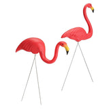 Maxbell 4Pcs Red Looking Plastic Flamingo Yard Garden Lawn Art Ornaments Decorations