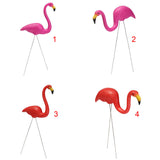 Maxbell 4Pcs Red Looking Plastic Flamingo Yard Garden Lawn Art Ornaments Decorations