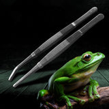 Maxbell Maxbell 20cm Stainless Steel Tweezers Pet Insects Gardening Straight Feeding Tool